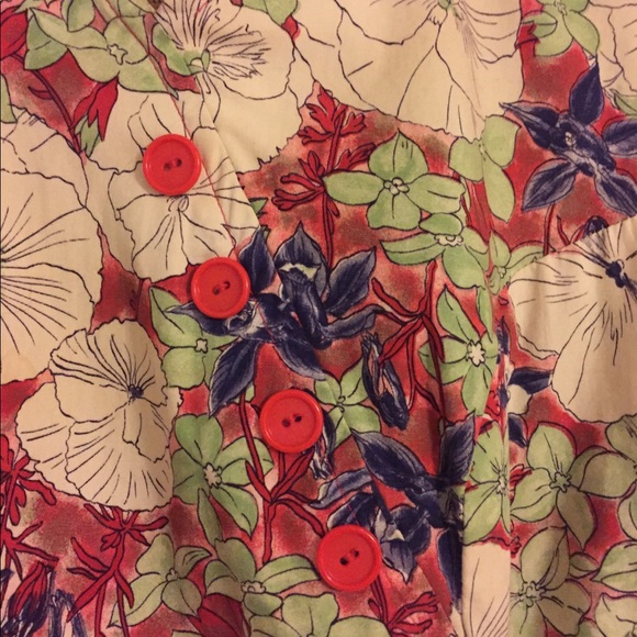 Authentic Vintage 50s/60s Cotton Oriental Dress - Picture 2 of 4